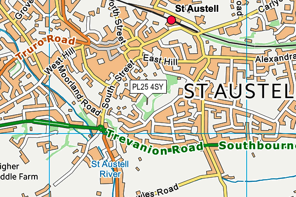 PL25 4SY map - OS VectorMap District (Ordnance Survey)