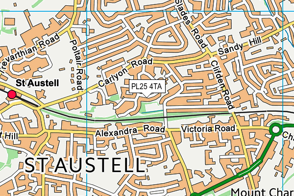 PL25 4TA map - OS VectorMap District (Ordnance Survey)