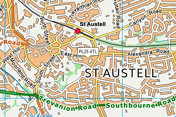 PL25 4TL map - OS VectorMap District (Ordnance Survey)