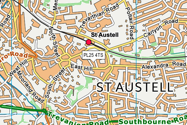 PL25 4TS map - OS VectorMap District (Ordnance Survey)