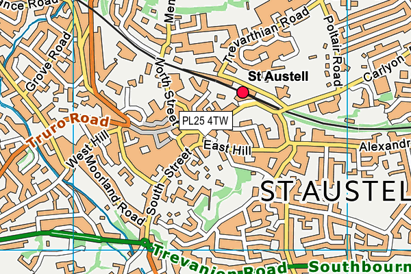 PL25 4TW map - OS VectorMap District (Ordnance Survey)