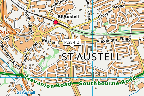 PL25 4TZ map - OS VectorMap District (Ordnance Survey)