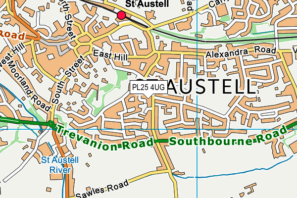 PL25 4UG map - OS VectorMap District (Ordnance Survey)