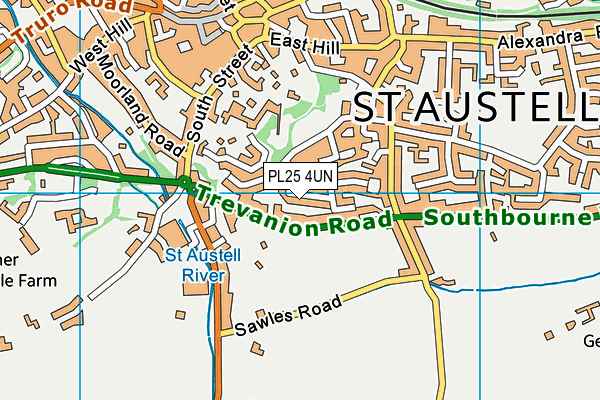 PL25 4UN map - OS VectorMap District (Ordnance Survey)