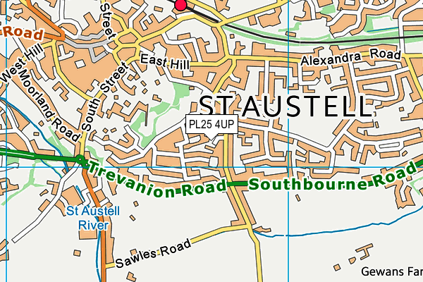 PL25 4UP map - OS VectorMap District (Ordnance Survey)