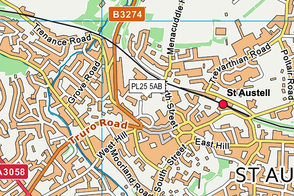 PL25 5AB map - OS VectorMap District (Ordnance Survey)