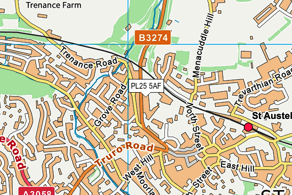 PL25 5AF map - OS VectorMap District (Ordnance Survey)
