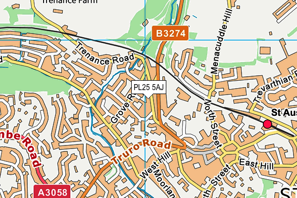 PL25 5AJ map - OS VectorMap District (Ordnance Survey)