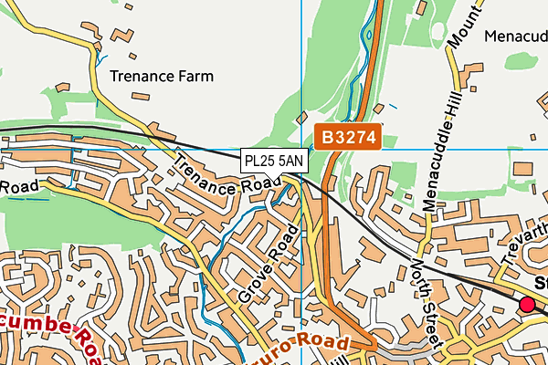 PL25 5AN map - OS VectorMap District (Ordnance Survey)