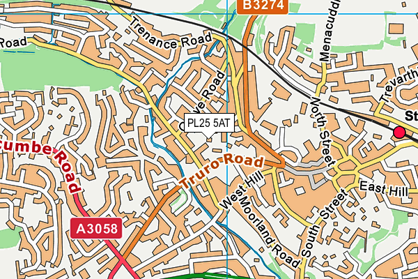 PL25 5AT map - OS VectorMap District (Ordnance Survey)