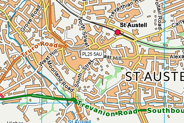 PL25 5AU map - OS VectorMap District (Ordnance Survey)