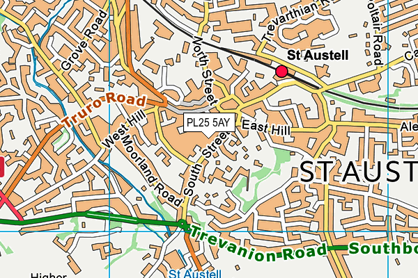 PL25 5AY map - OS VectorMap District (Ordnance Survey)