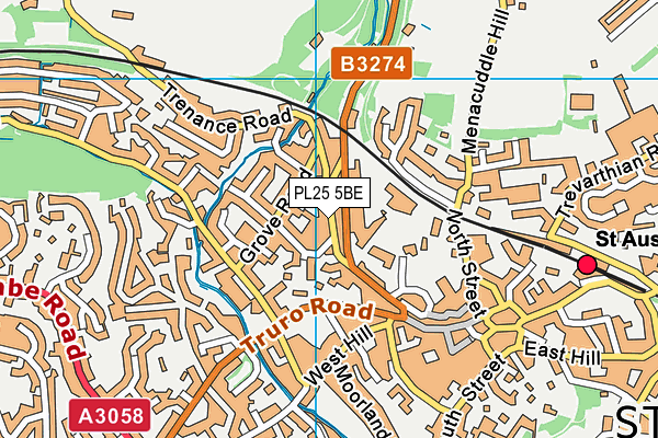 PL25 5BE map - OS VectorMap District (Ordnance Survey)