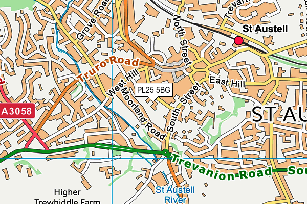 PL25 5BG map - OS VectorMap District (Ordnance Survey)