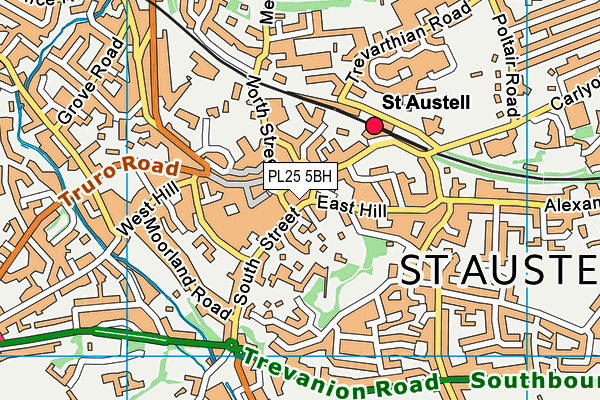 PL25 5BH map - OS VectorMap District (Ordnance Survey)