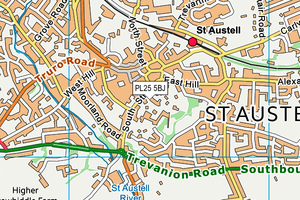 PL25 5BJ map - OS VectorMap District (Ordnance Survey)