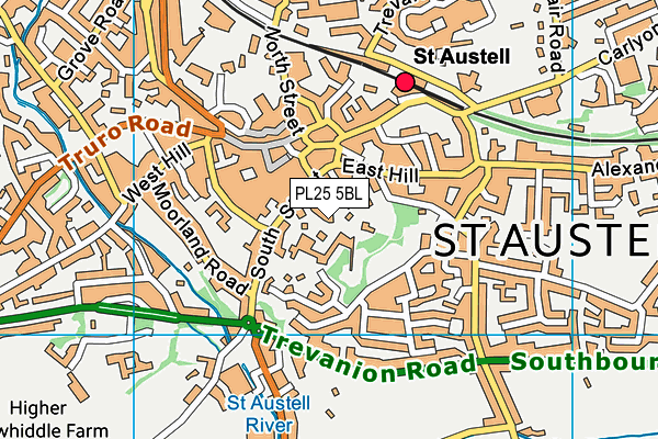 PL25 5BL map - OS VectorMap District (Ordnance Survey)