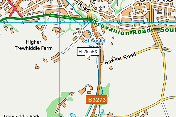 PL25 5BX map - OS VectorMap District (Ordnance Survey)