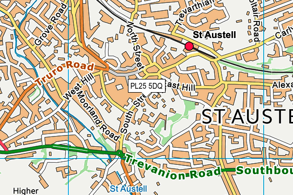 PL25 5DQ map - OS VectorMap District (Ordnance Survey)