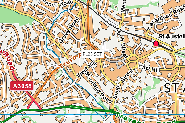 PL25 5ET map - OS VectorMap District (Ordnance Survey)