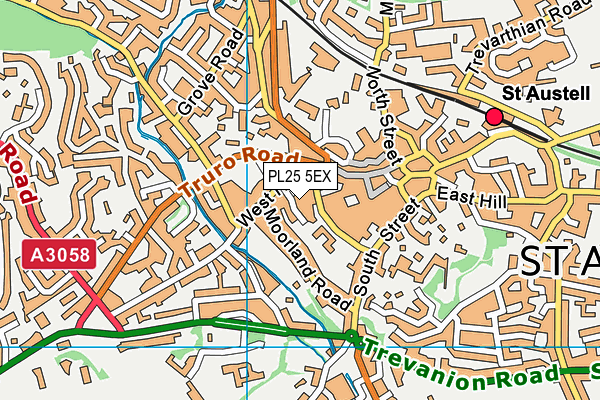 PL25 5EX map - OS VectorMap District (Ordnance Survey)