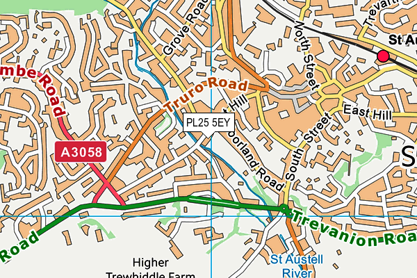 PL25 5EY map - OS VectorMap District (Ordnance Survey)