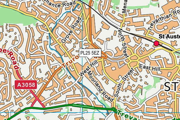 PL25 5EZ map - OS VectorMap District (Ordnance Survey)