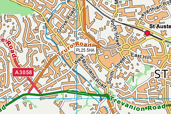 PL25 5HA map - OS VectorMap District (Ordnance Survey)