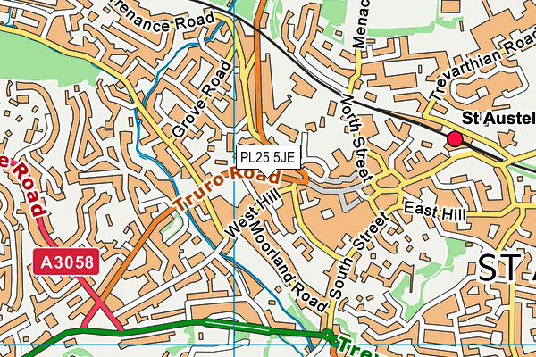 PL25 5JE map - OS VectorMap District (Ordnance Survey)