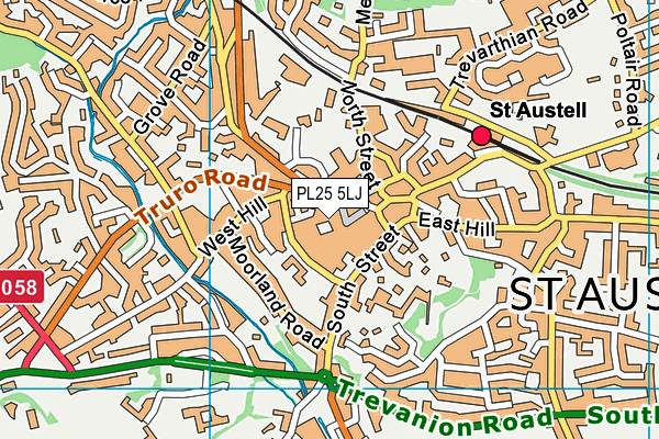 PL25 5LJ map - OS VectorMap District (Ordnance Survey)