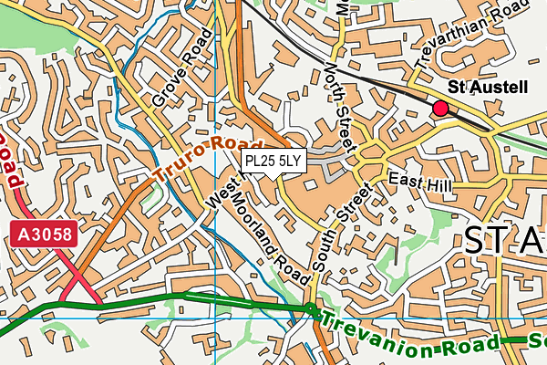 PL25 5LY map - OS VectorMap District (Ordnance Survey)