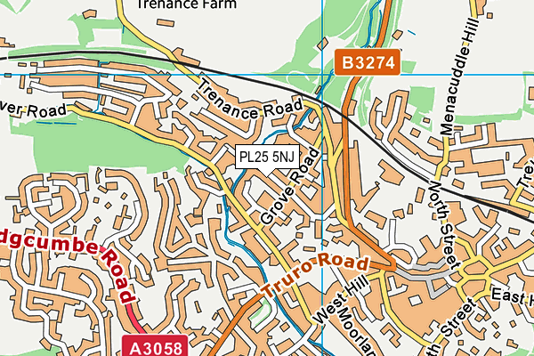 PL25 5NJ map - OS VectorMap District (Ordnance Survey)