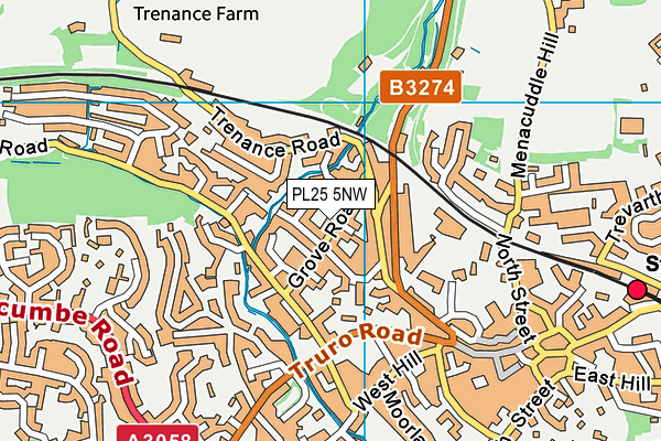 PL25 5NW map - OS VectorMap District (Ordnance Survey)