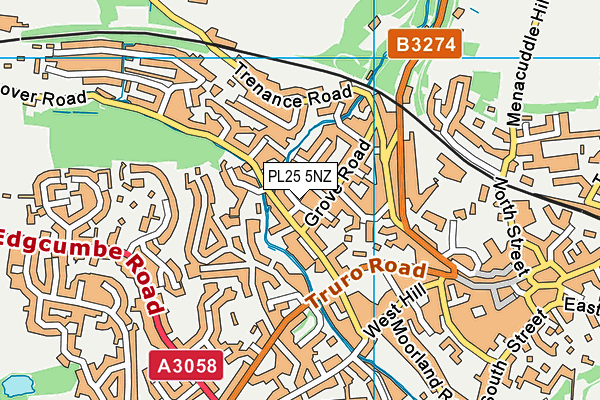 PL25 5NZ map - OS VectorMap District (Ordnance Survey)