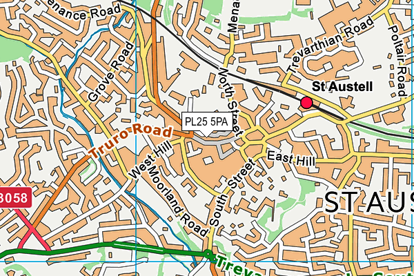 PL25 5PA map - OS VectorMap District (Ordnance Survey)