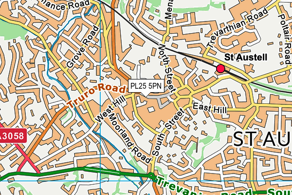 PL25 5PN map - OS VectorMap District (Ordnance Survey)