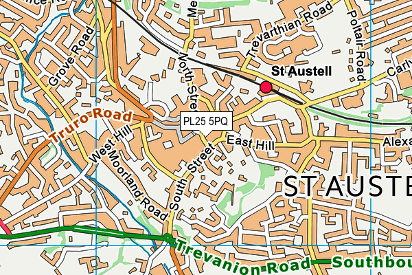 PL25 5PQ map - OS VectorMap District (Ordnance Survey)