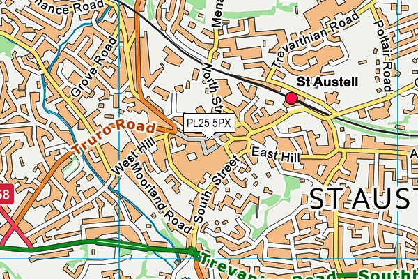 PL25 5PX map - OS VectorMap District (Ordnance Survey)