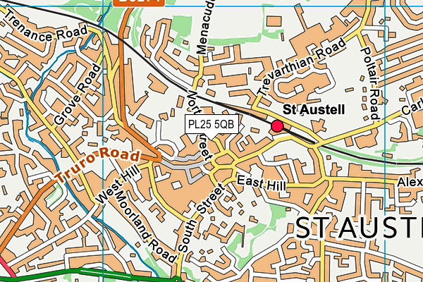 PL25 5QB map - OS VectorMap District (Ordnance Survey)