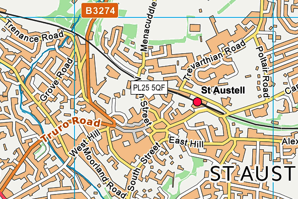 PL25 5QF map - OS VectorMap District (Ordnance Survey)