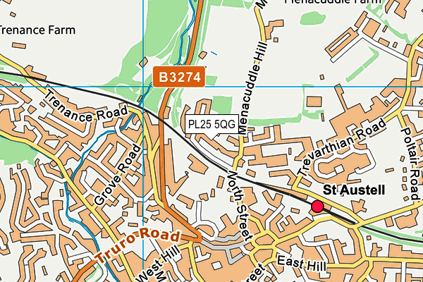 PL25 5QG map - OS VectorMap District (Ordnance Survey)