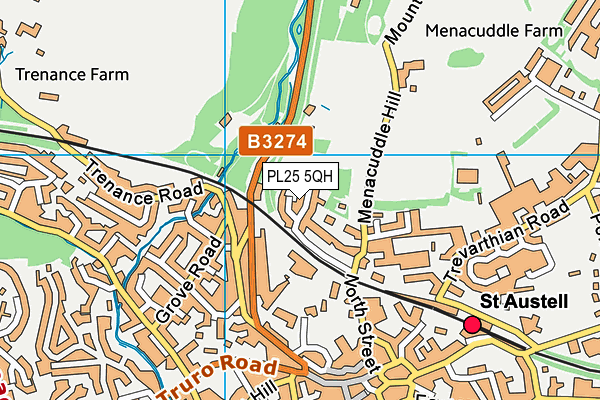 PL25 5QH map - OS VectorMap District (Ordnance Survey)