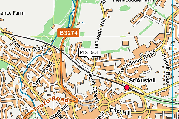 PL25 5QL map - OS VectorMap District (Ordnance Survey)