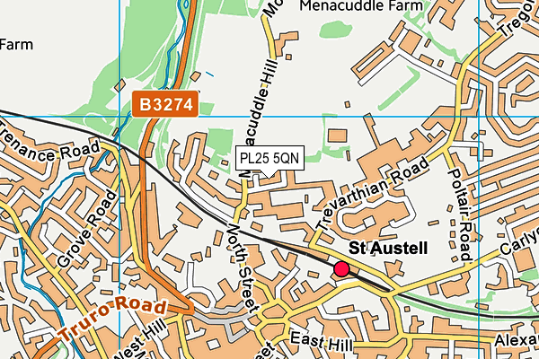 PL25 5QN map - OS VectorMap District (Ordnance Survey)