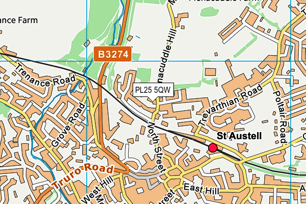 PL25 5QW map - OS VectorMap District (Ordnance Survey)