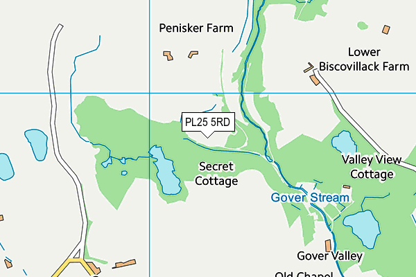 PL25 5RD map - OS VectorMap District (Ordnance Survey)