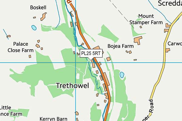 PL25 5RT map - OS VectorMap District (Ordnance Survey)