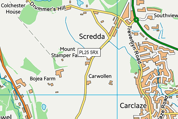 PL25 5RX map - OS VectorMap District (Ordnance Survey)