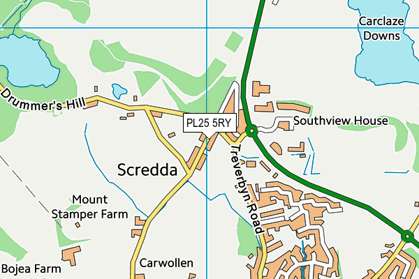 PL25 5RY map - OS VectorMap District (Ordnance Survey)