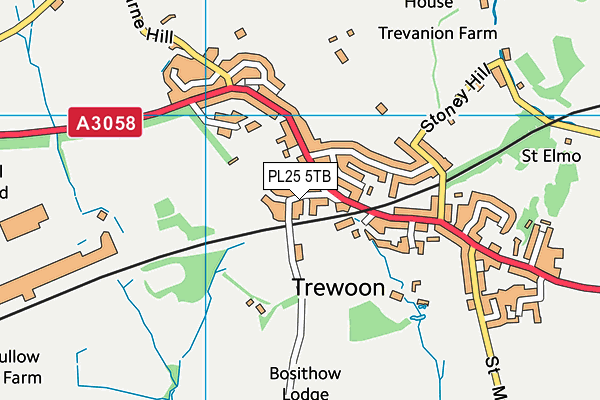 PL25 5TB map - OS VectorMap District (Ordnance Survey)